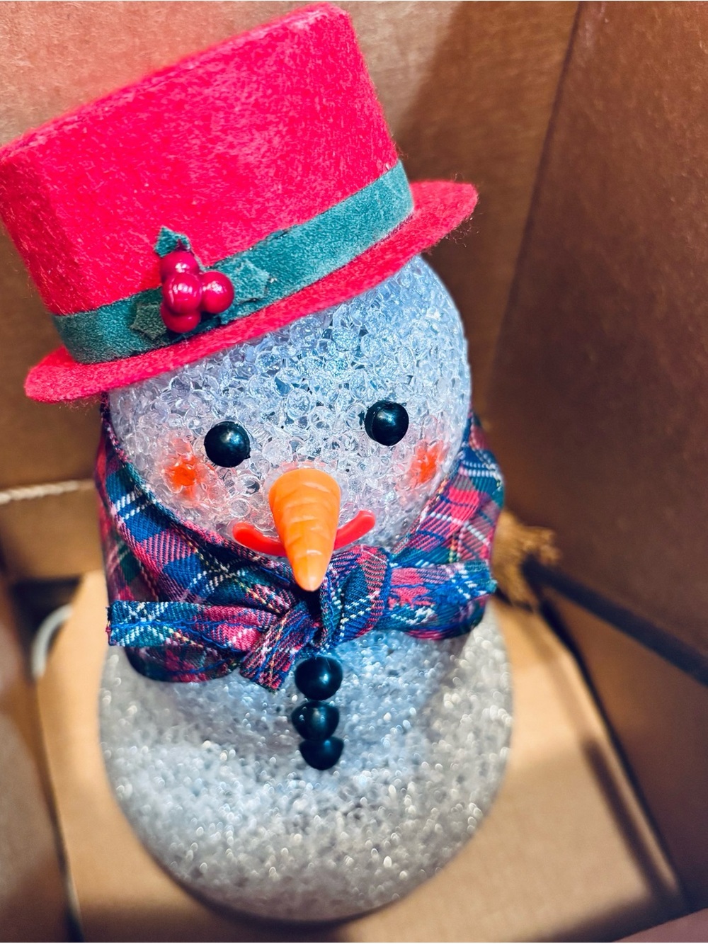 Vintage Avon Chilly Samantha Light Up Snow Women NEW IN BOX